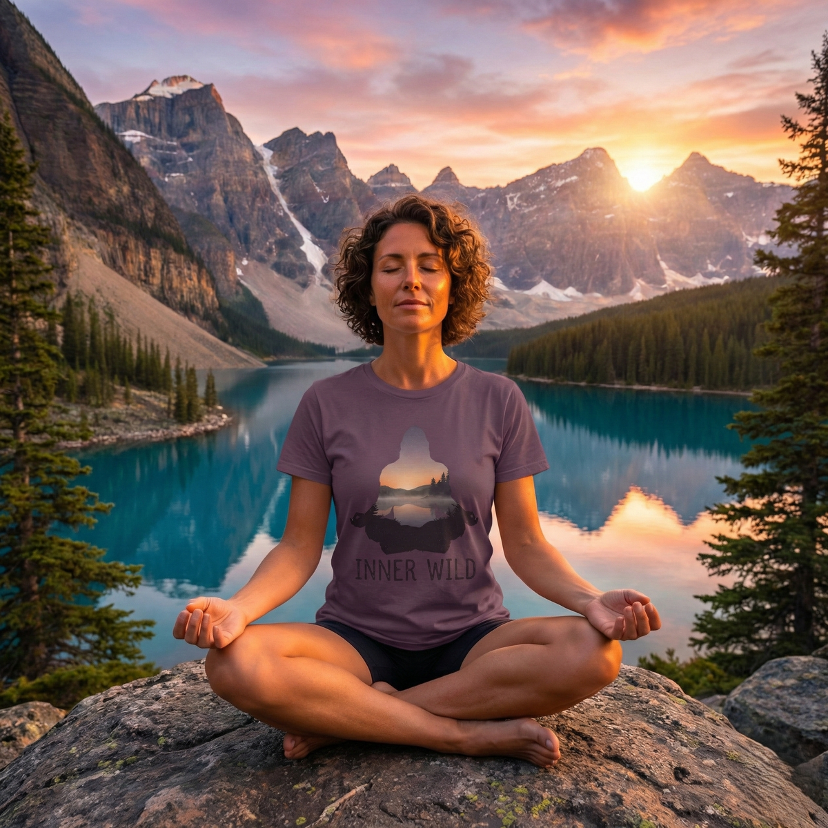 Inner Wild Meditation T-Shirt — Yoga & Nature Graphic Tee