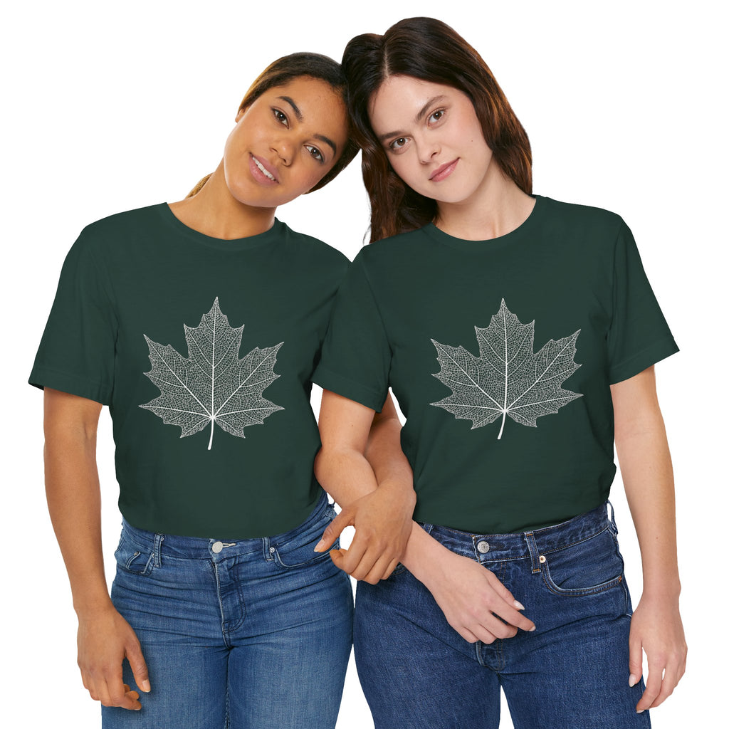 Maple Leaf Line Art | Nature Graphic Tee