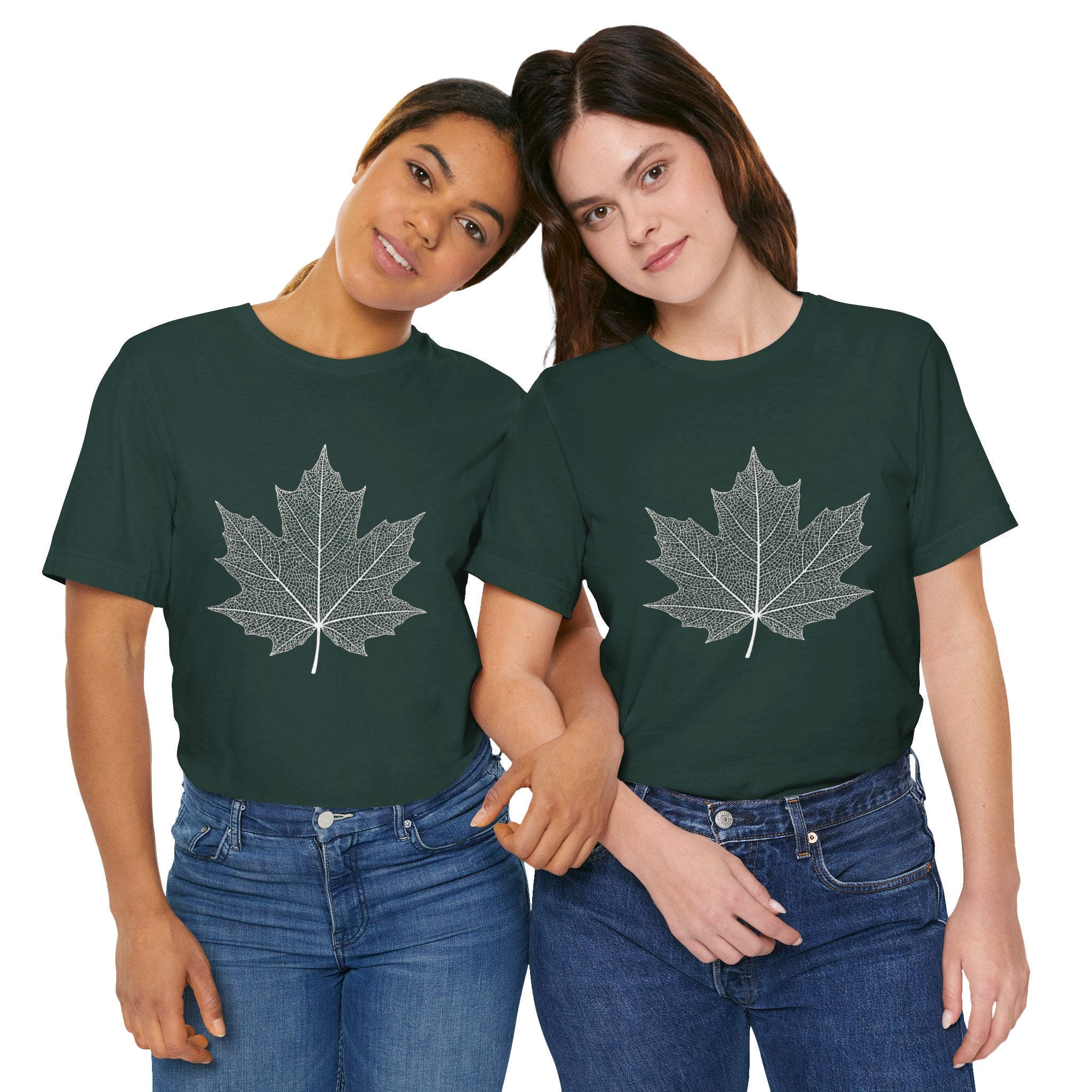 Maple Leaf Line Art | Nature Graphic Tee