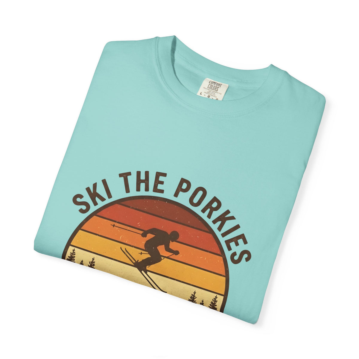 Ski the Porkies T-Shirt — Porcupine Mtns Wilderness Retro Skiing Tee
