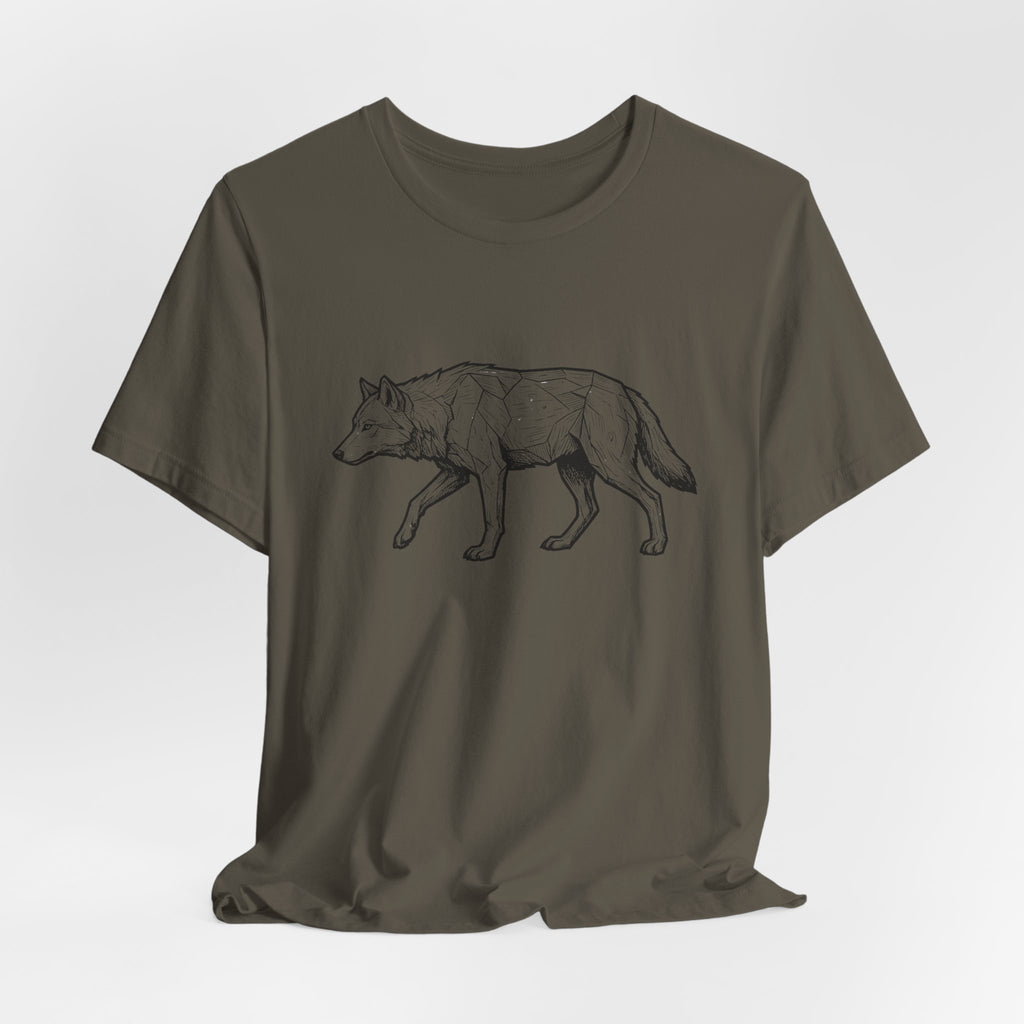 Geometric Wolf Wildlife Art | Nature Graphic Tee