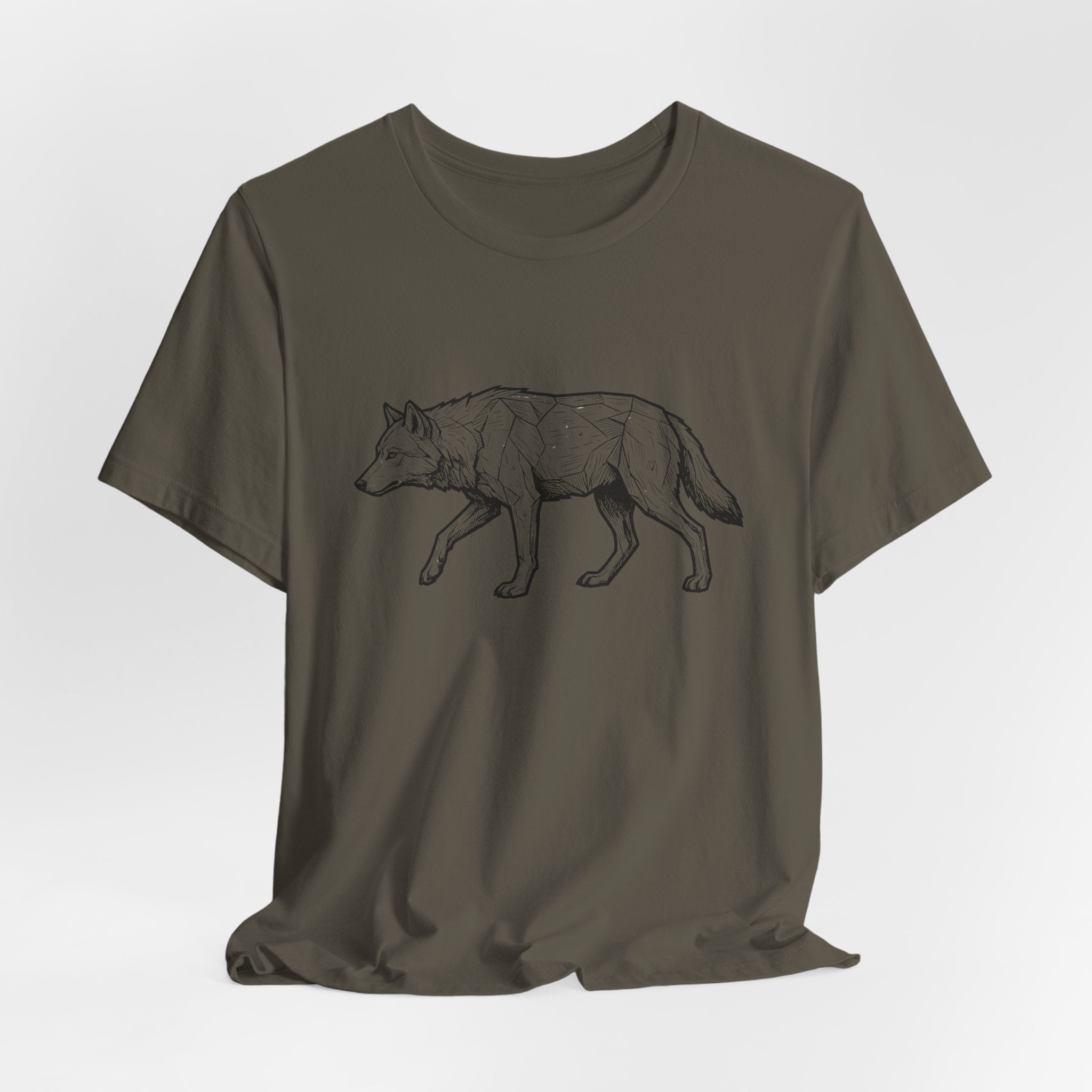 Geometric Wolf Wildlife Art | Nature Graphic Tee