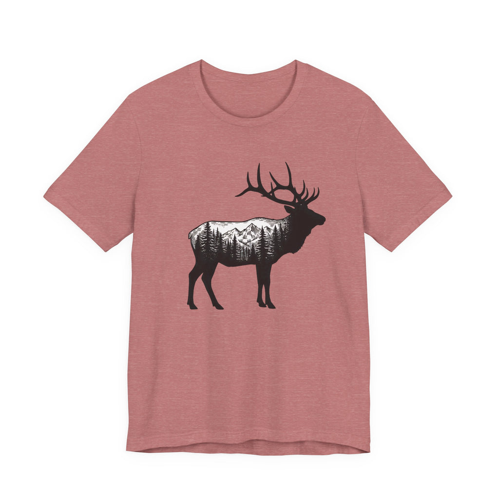 Elk Mountain Forest Silhouette | Nature Graphic Tee