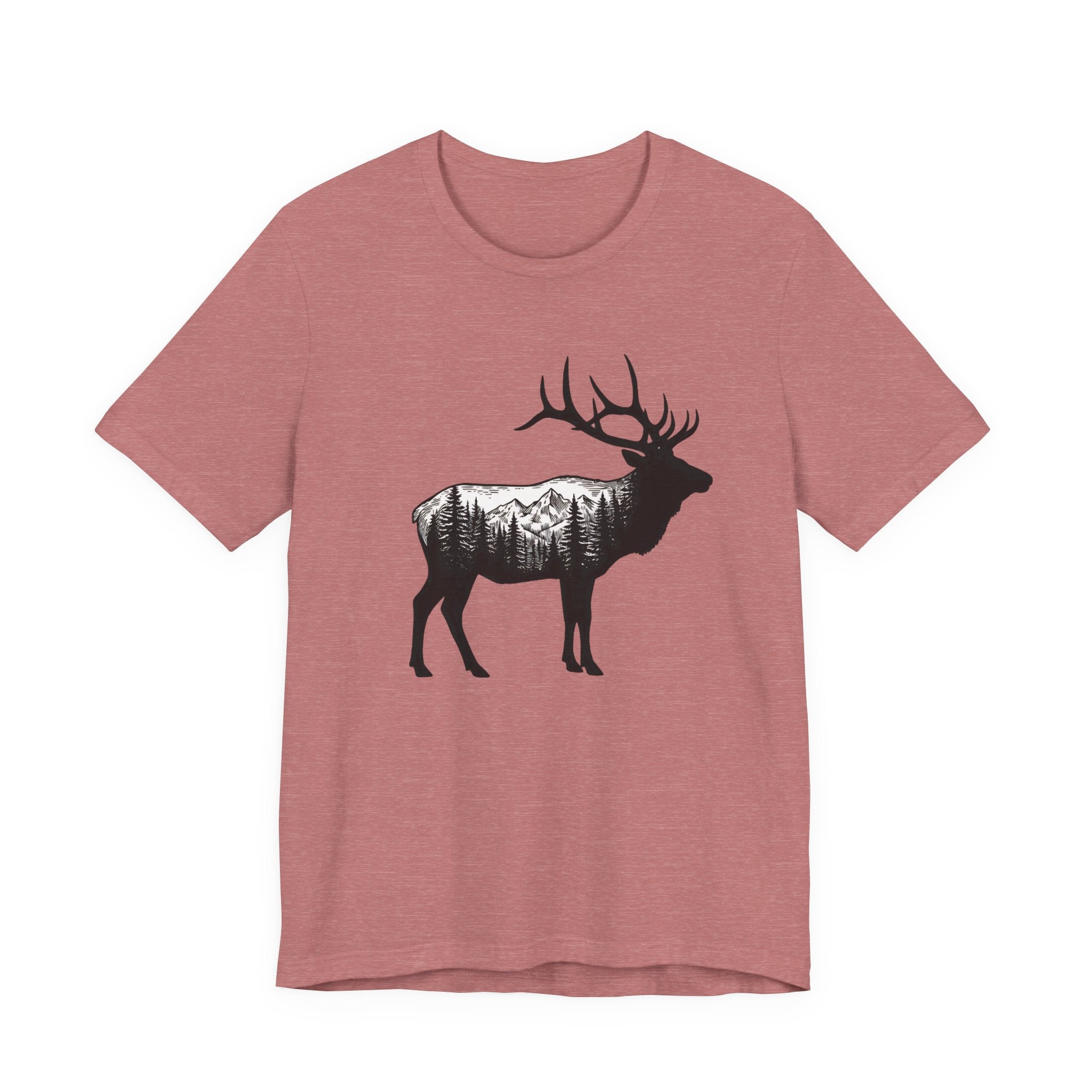 Elk Mountain Forest Silhouette | Nature Graphic Tee