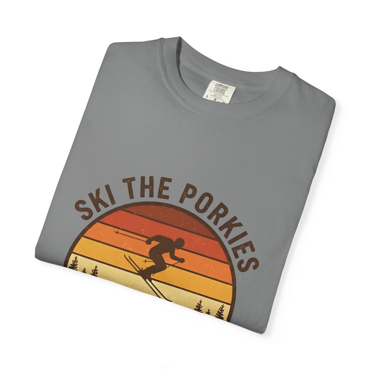 Ski the Porkies T-Shirt — Porcupine Mtns Wilderness Retro Skiing Tee