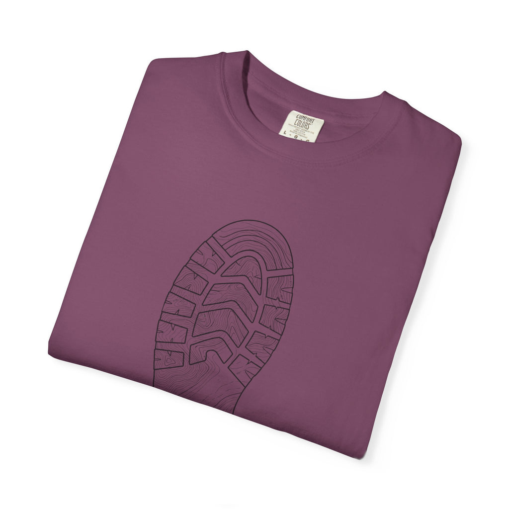 Sole Print T-Shirt — Minimal Boot Print Graphic Tee