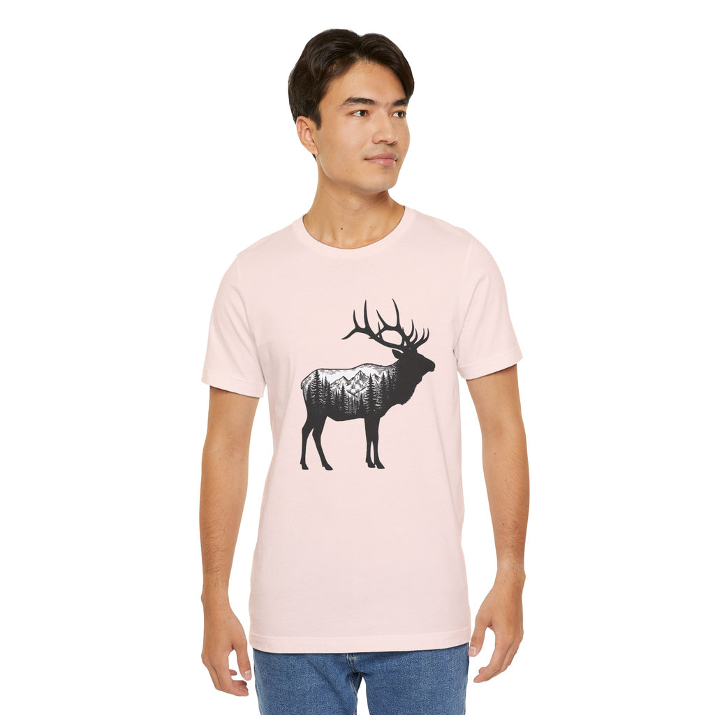 Elk Mountain Forest Silhouette | Nature Graphic Tee