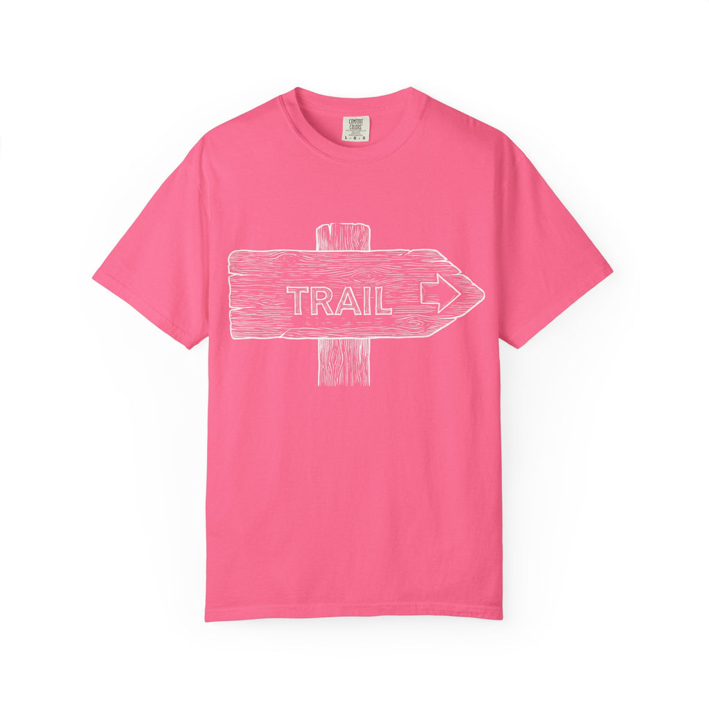 Trail Sign T-Shirt — Outdoor Hiking Direction Shirt