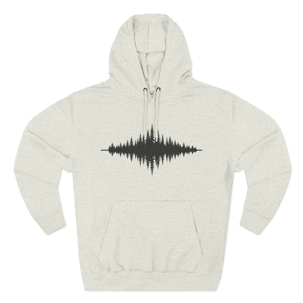 Forest Soundwave Hoodie — Minimal Nature Waveform Sweatshirt