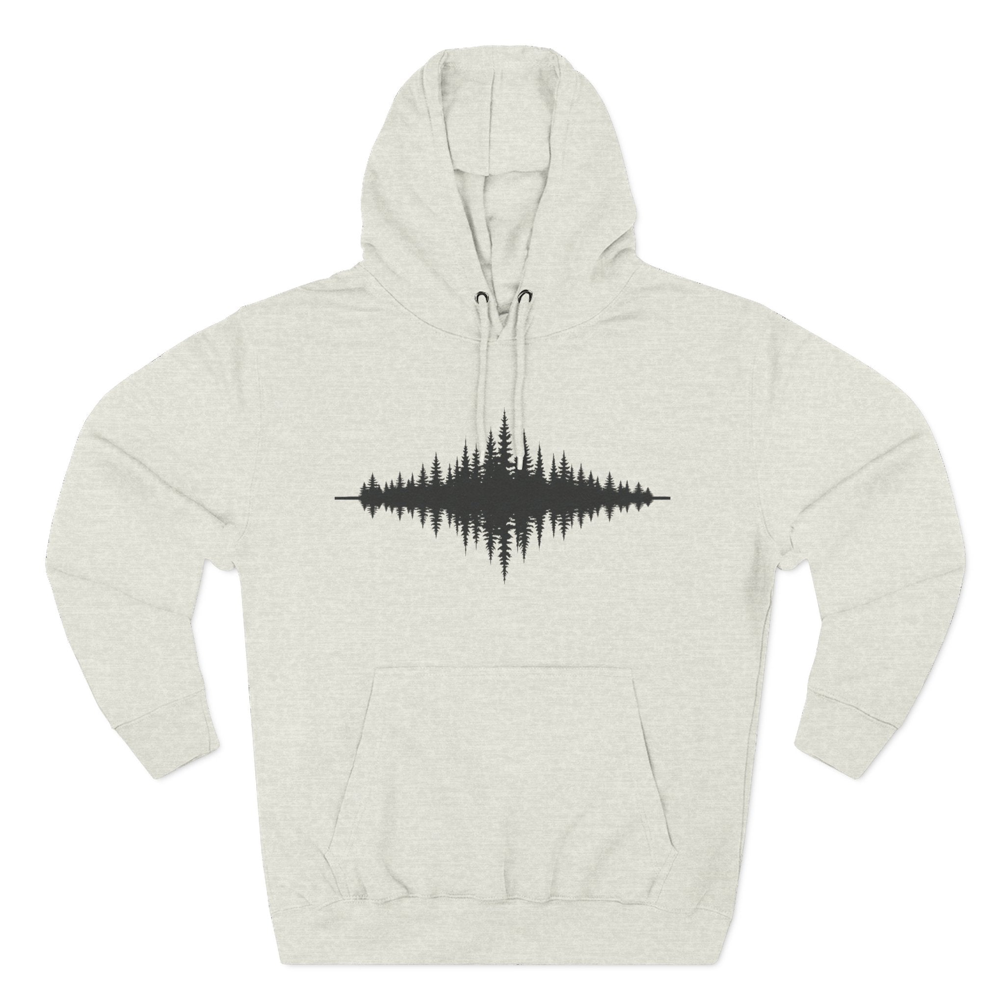 Forest Soundwave Hoodie — Minimal Nature Waveform Sweatshirt