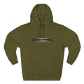 The "Morning Stillness" Premium Hoodie - Vintage Canoe Woodcut