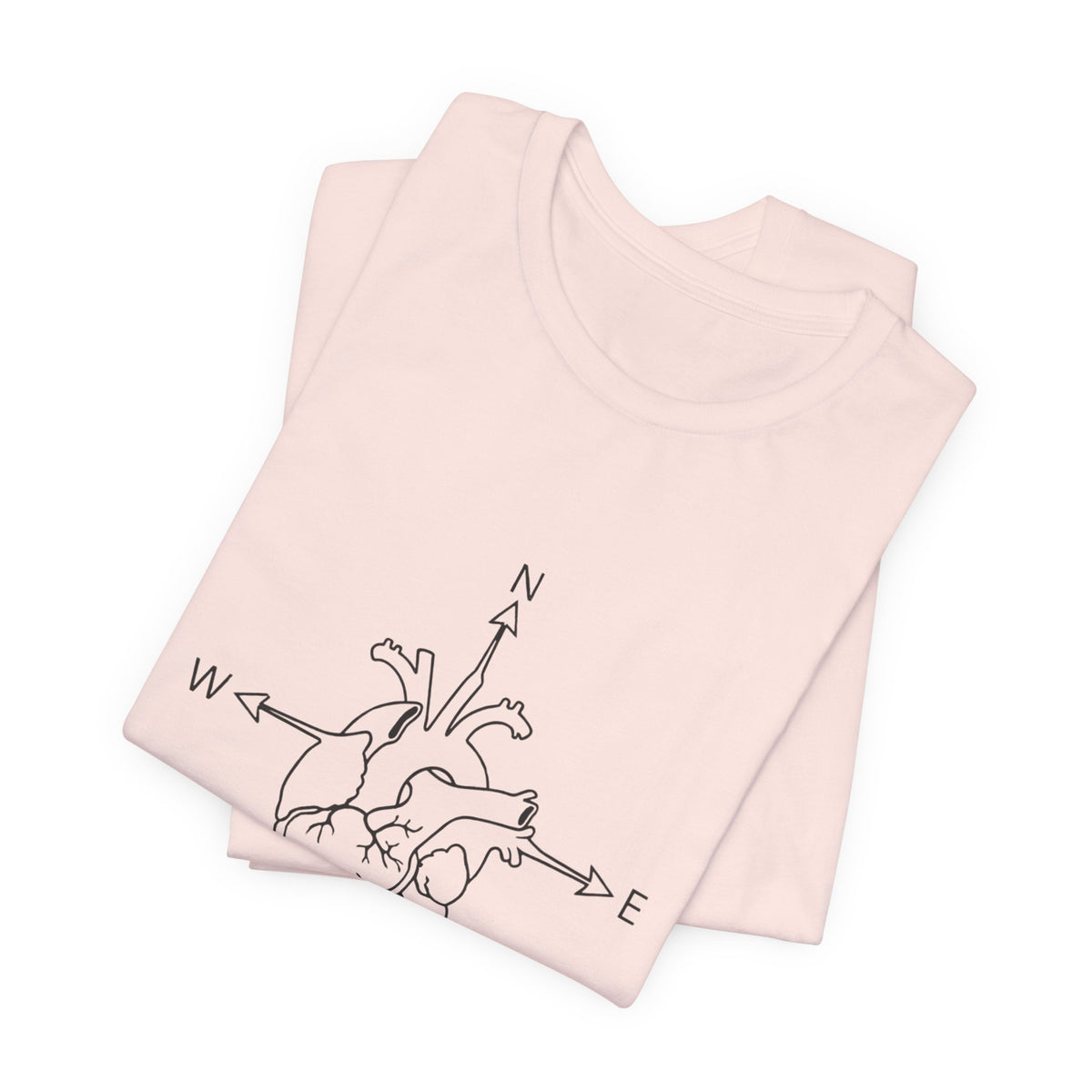 Compass Heart Navigation | Unisex Graphic Tee
