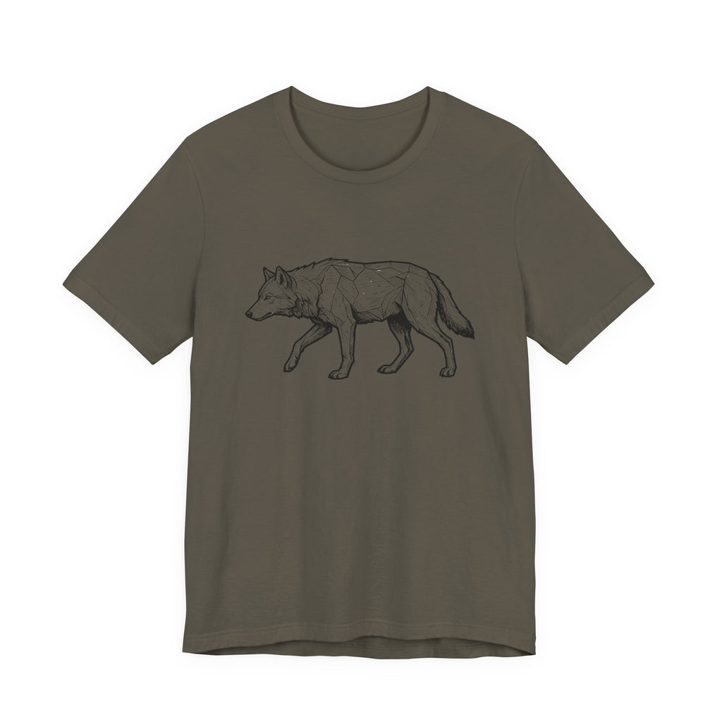 Geometric Wolf Wildlife Art | Nature Graphic Tee