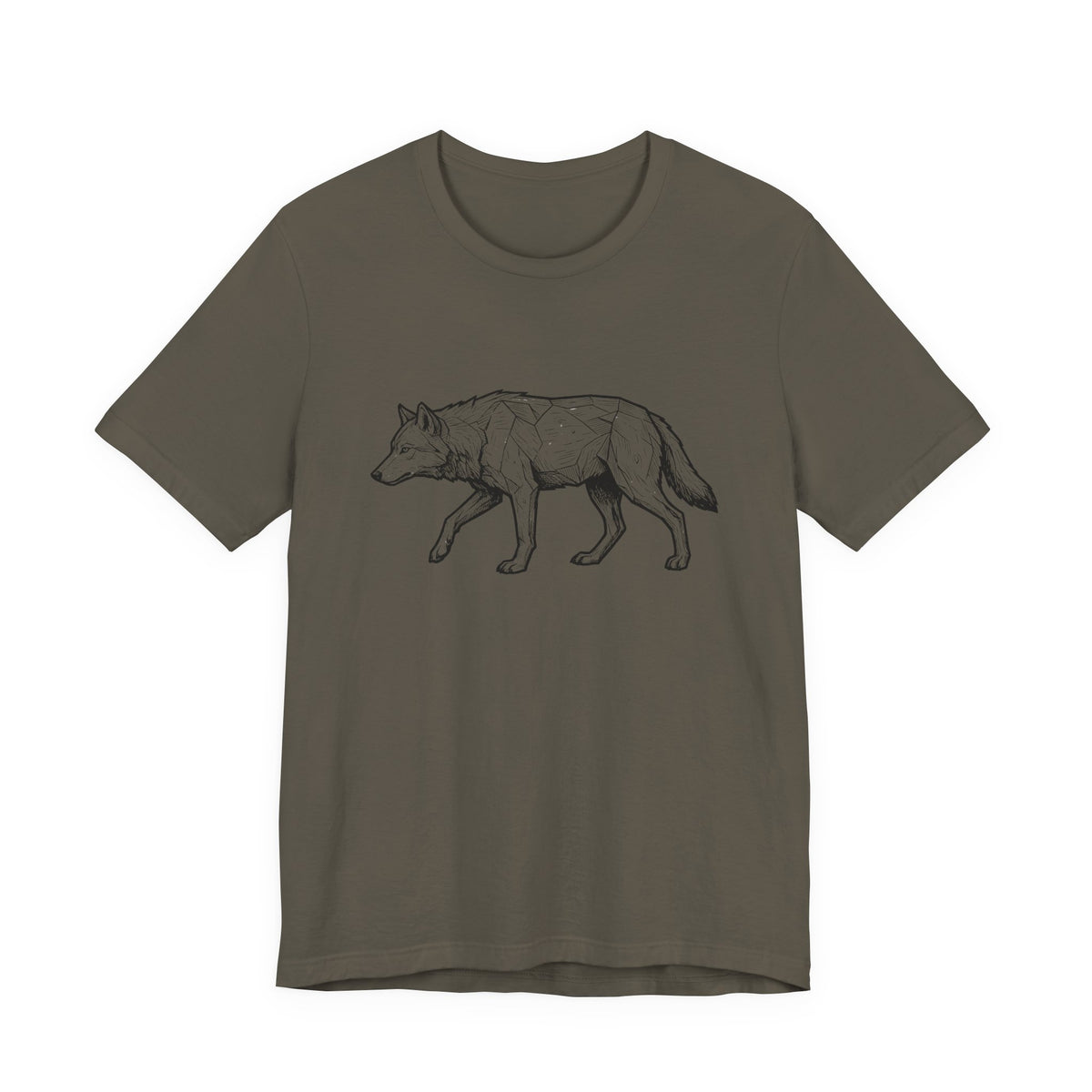 Geometric Wolf Wildlife Art | Nature Graphic Tee