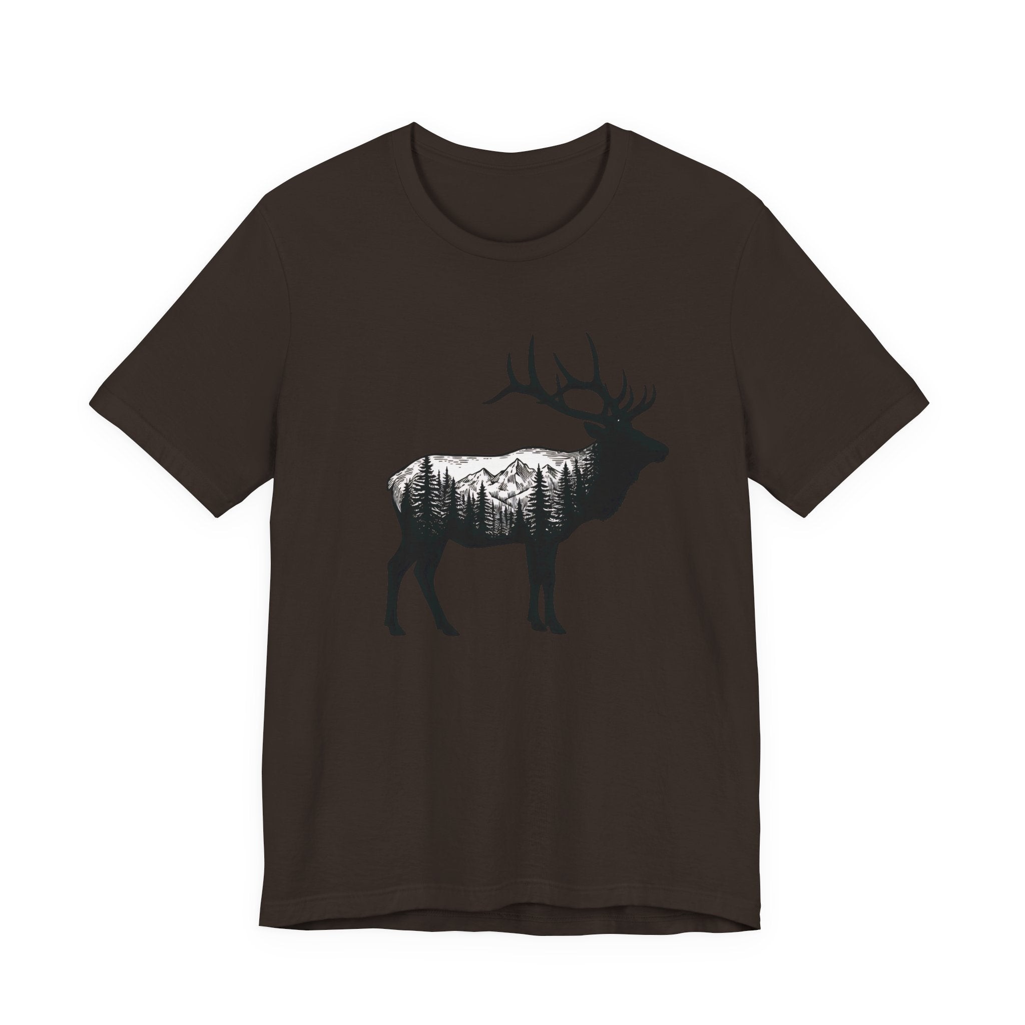 Elk Mountain Forest Silhouette | Nature Graphic Tee