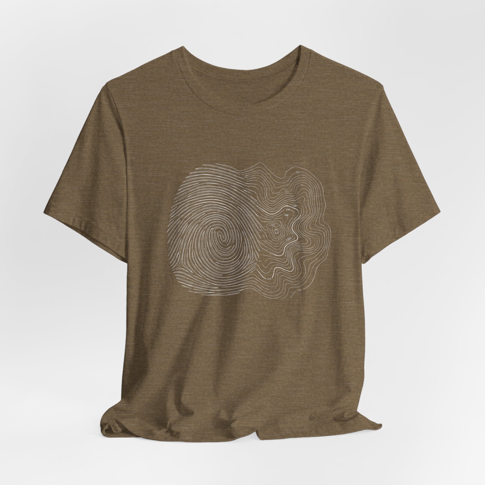 Topographic Map Art | Nature Graphic Tee