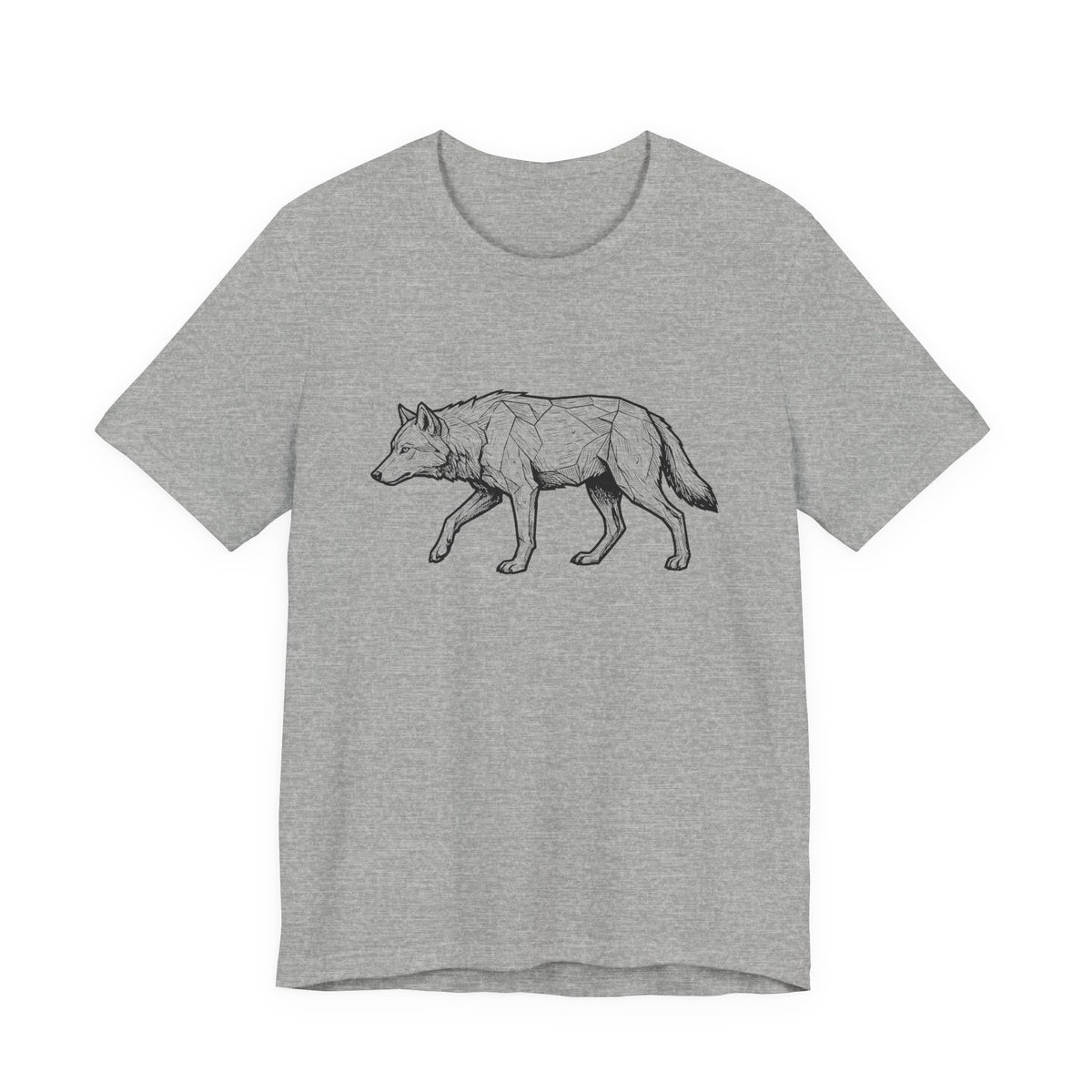 Geometric Wolf Wildlife Art | Nature Graphic Tee