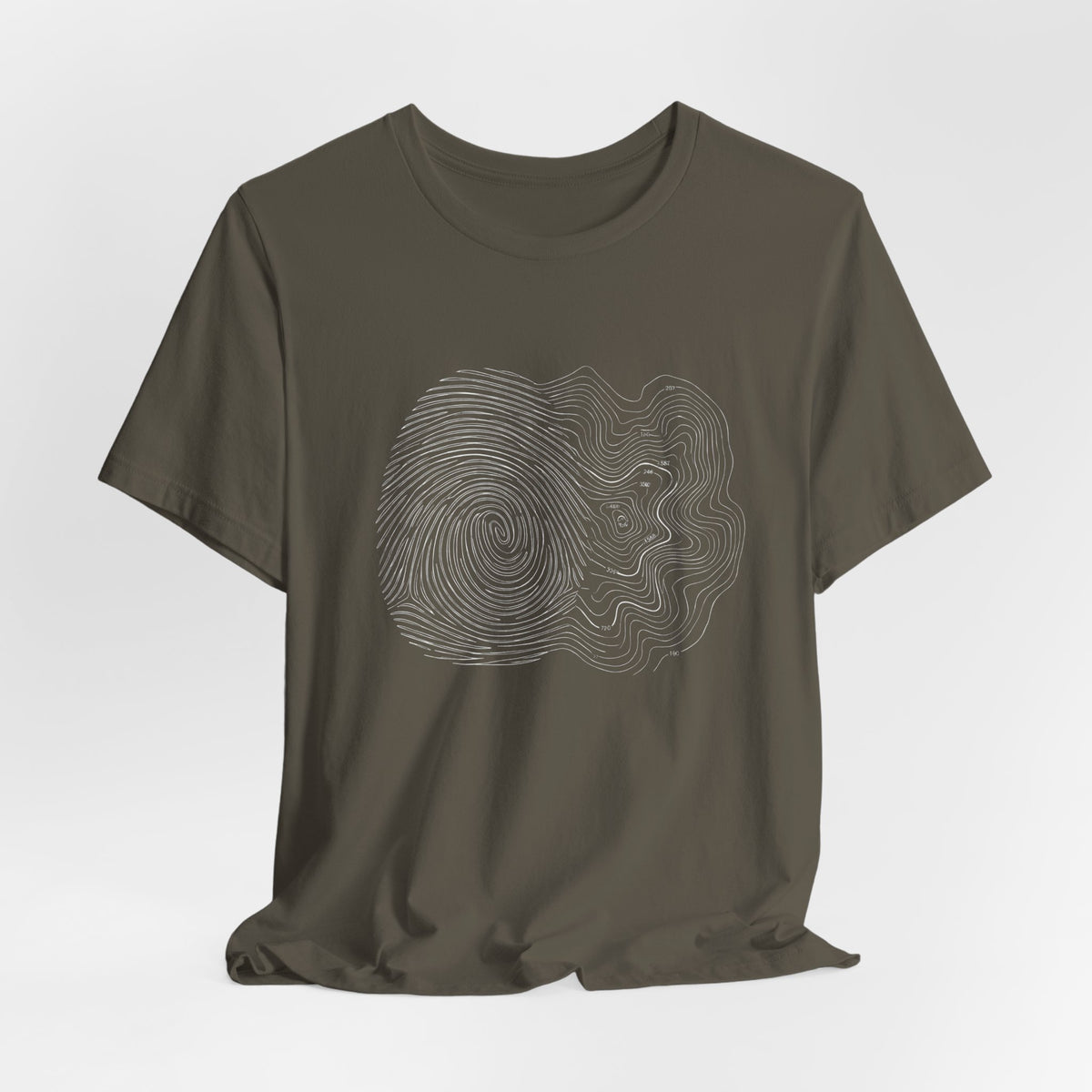 Topographic Map Art | Nature Graphic Tee