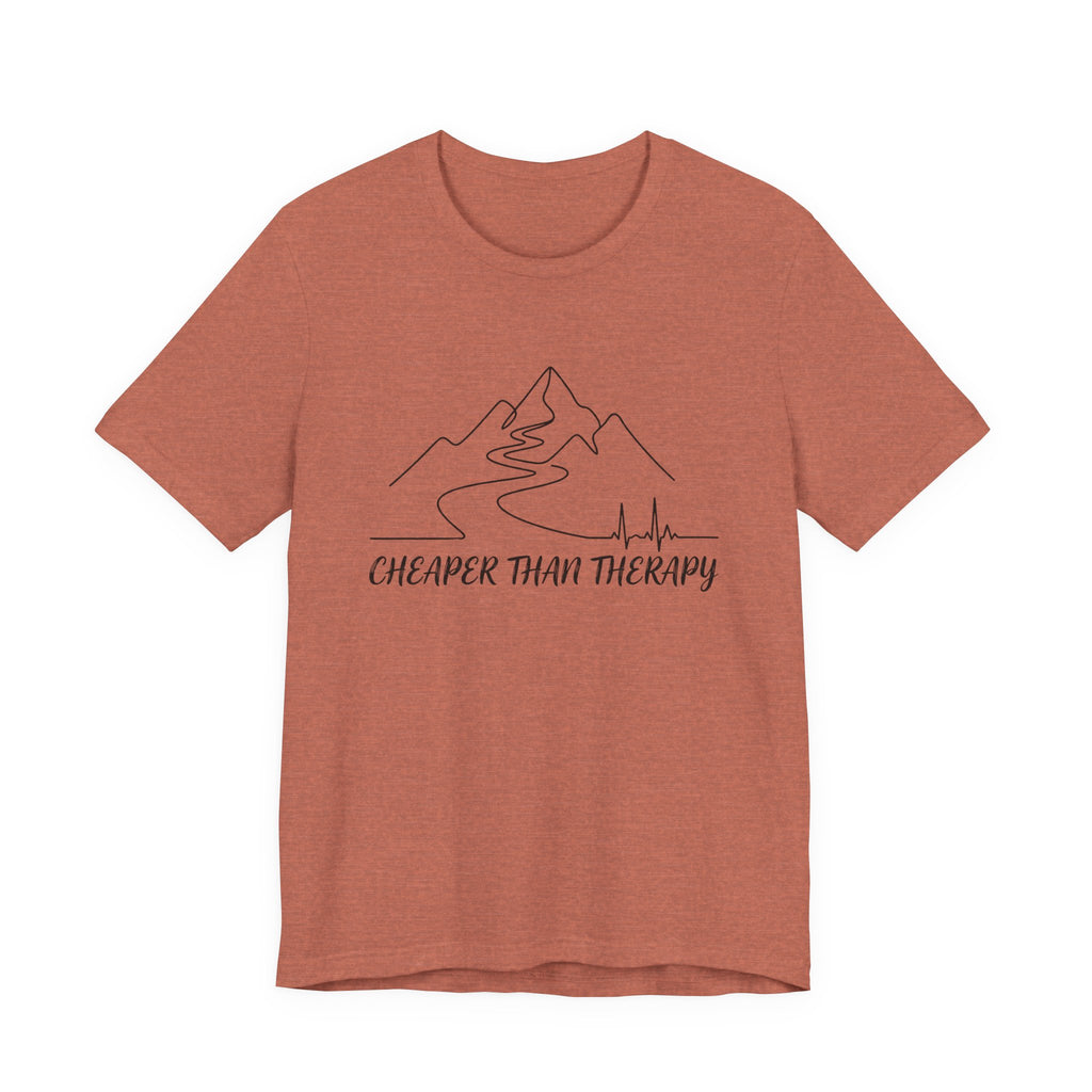 Cheaper Than Therapy | Mountain Hiking Graphic Tee