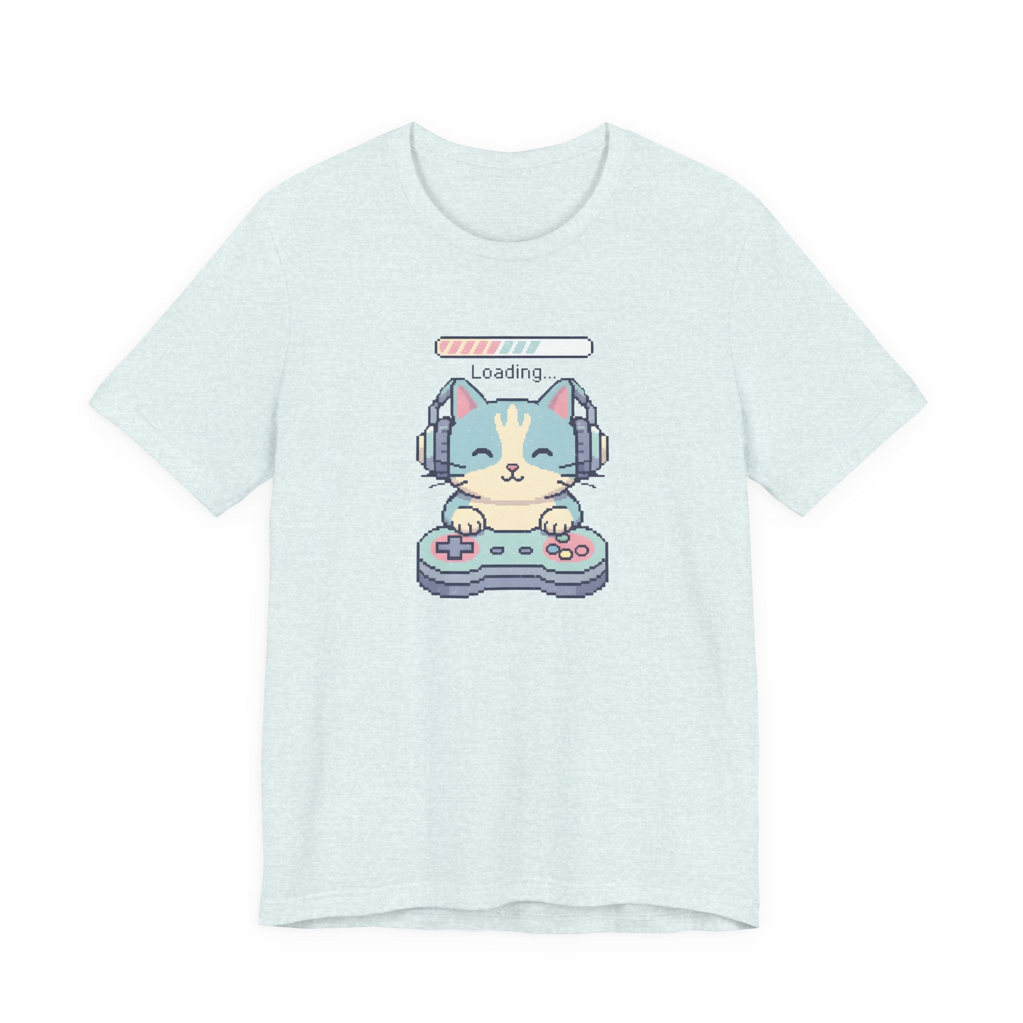 Gaming Cat Loading Screen | Pixel Art Graphic Tee