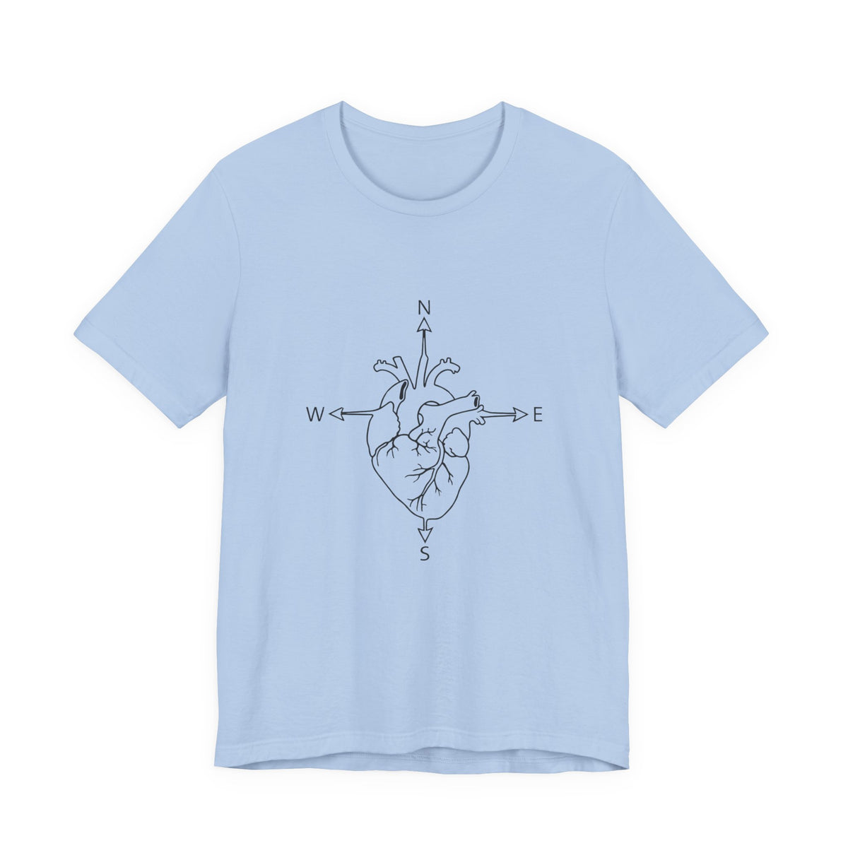 Compass Heart Navigation | Unisex Graphic Tee