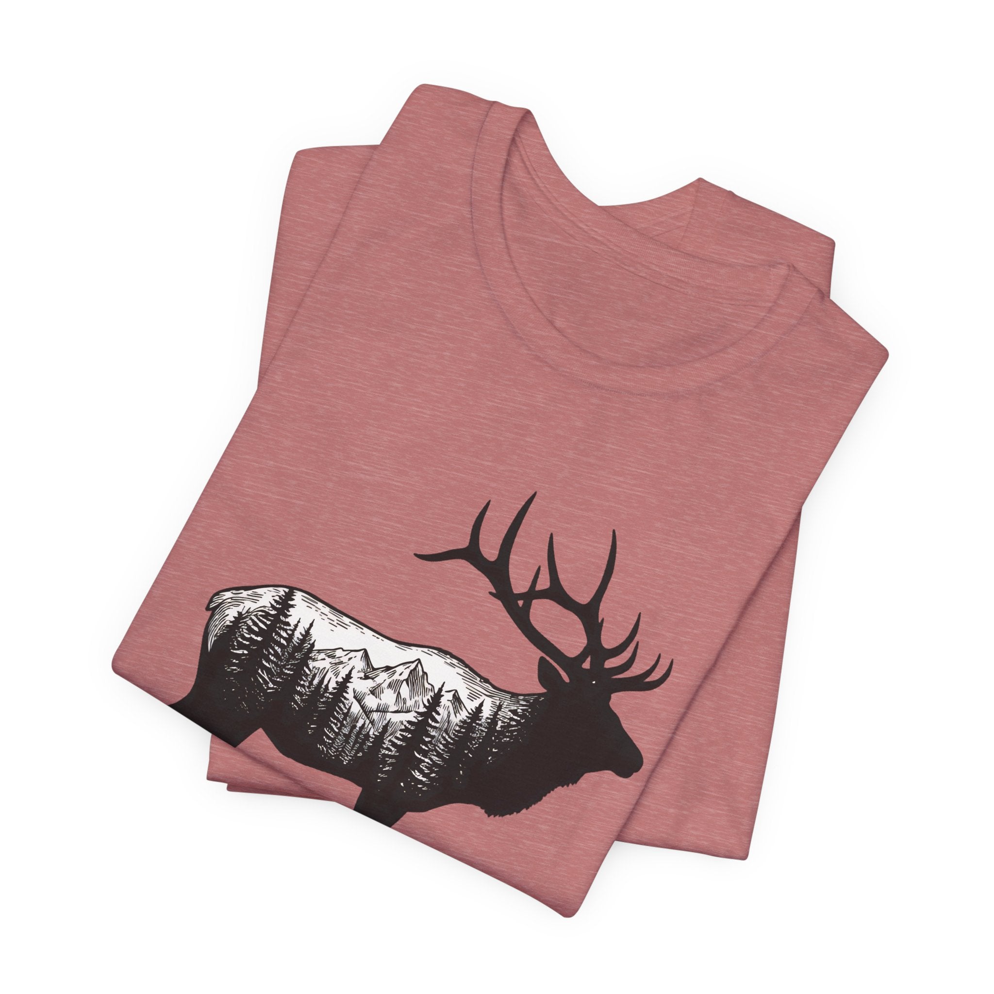 Elk Mountain Forest Silhouette | Nature Graphic Tee