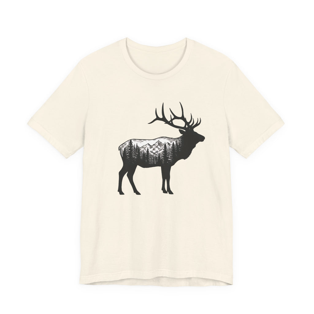 Elk Mountain Forest Silhouette | Nature Graphic Tee