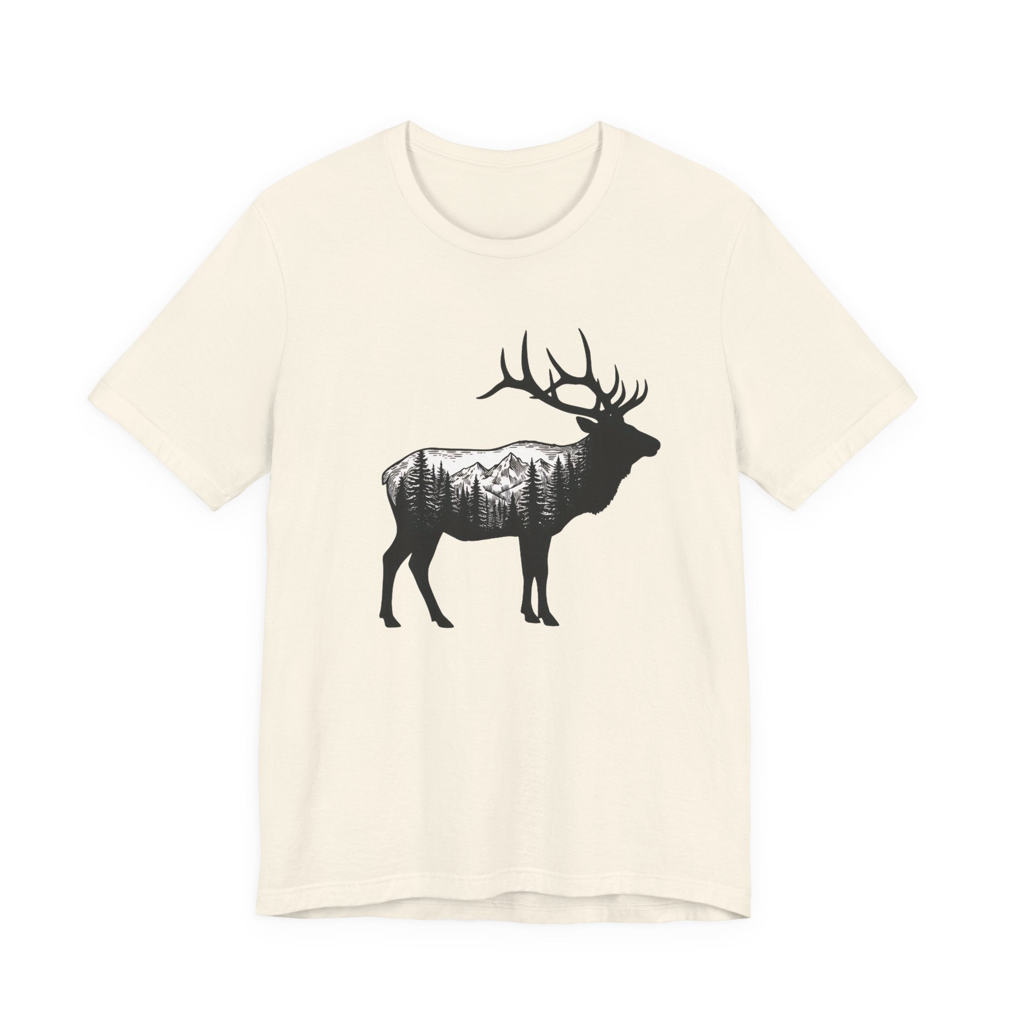 Elk Mountain Forest Silhouette | Nature Graphic Tee