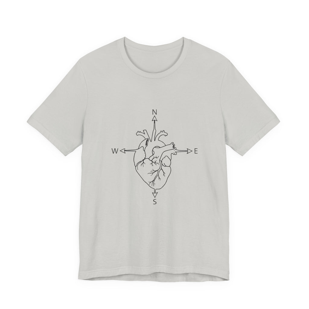 Compass Heart Navigation | Unisex Graphic Tee