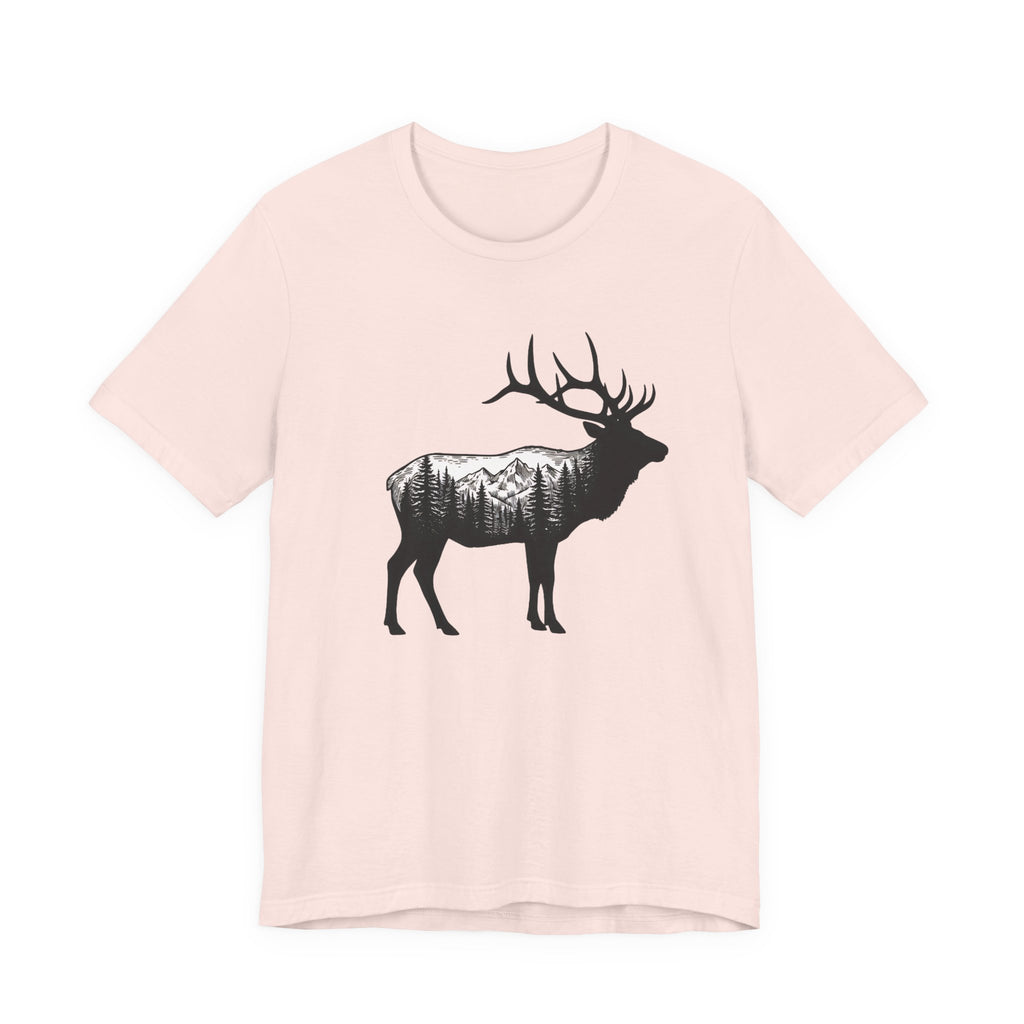 Elk Mountain Forest Silhouette | Nature Graphic Tee