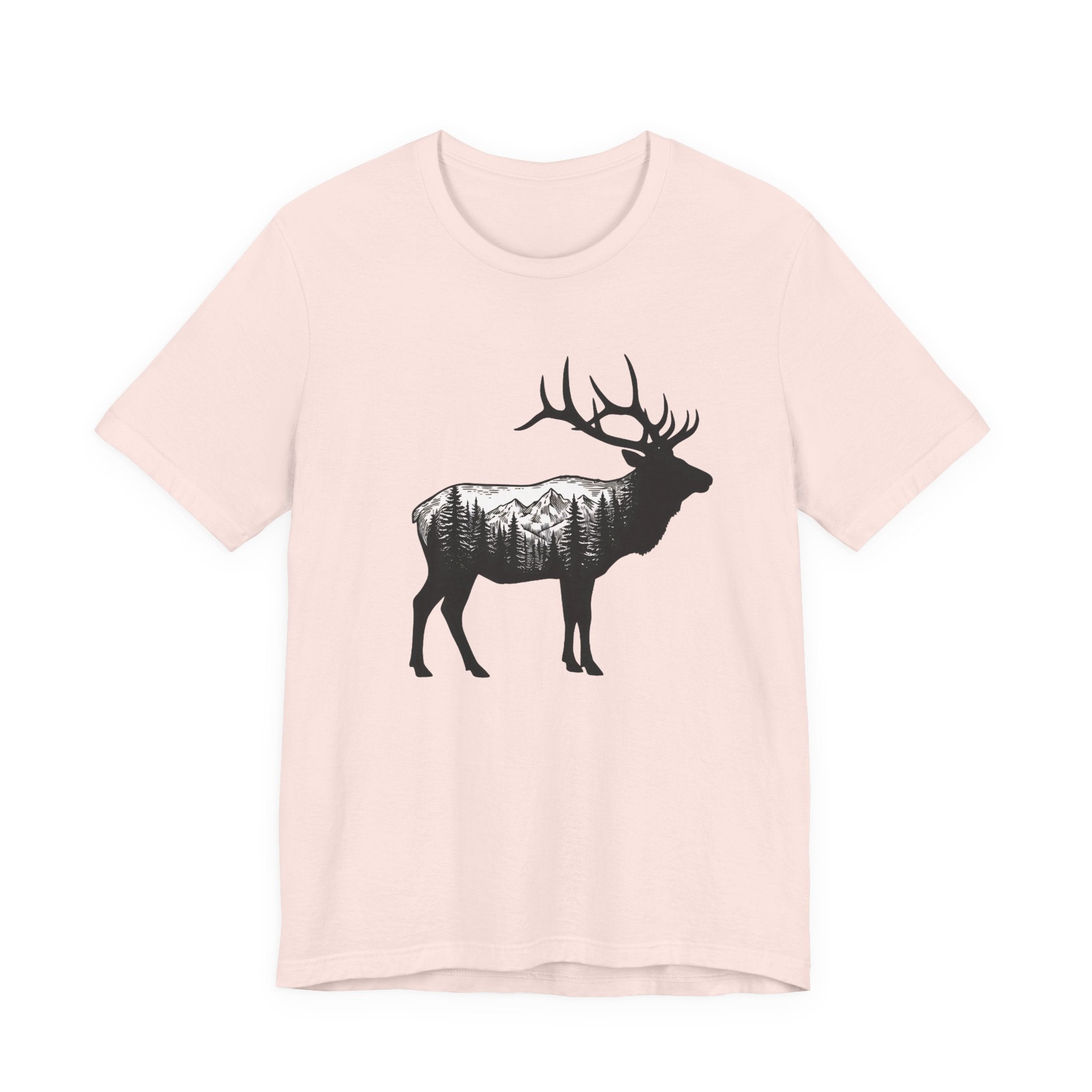 Elk Mountain Forest Silhouette | Nature Graphic Tee