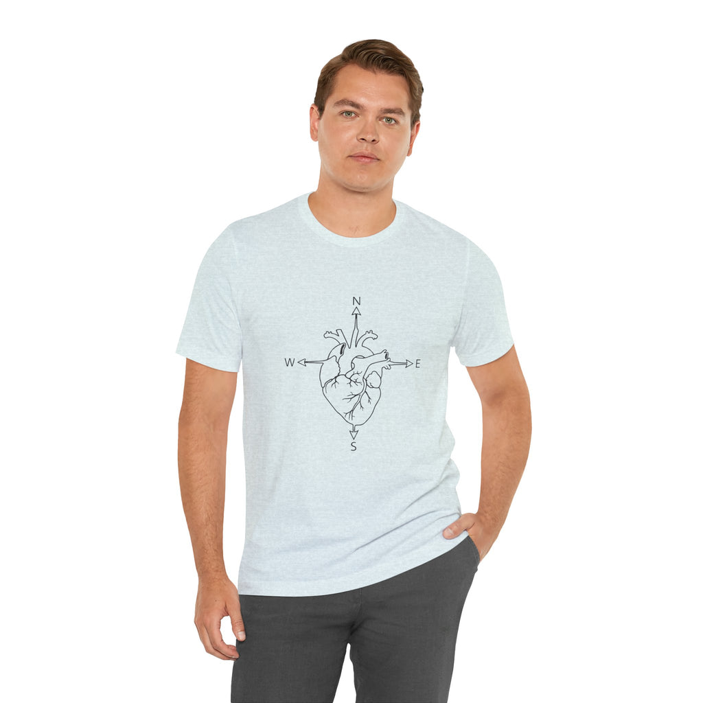 Compass Heart Navigation | Unisex Graphic Tee