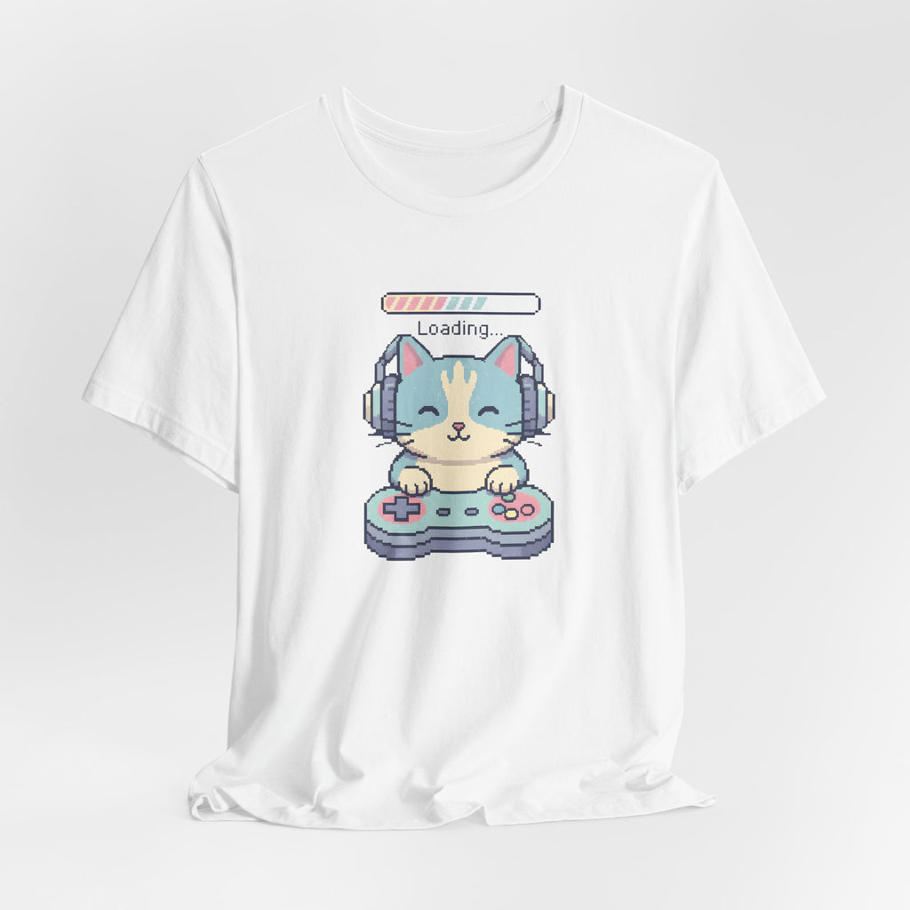Gaming Cat Loading Screen | Pixel Art Graphic Tee