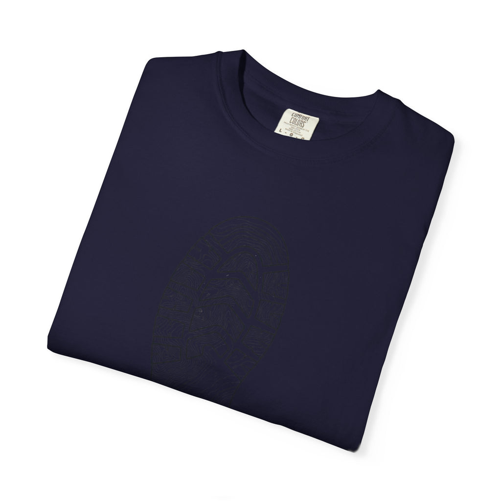 Sole Print T-Shirt — Minimal Boot Print Graphic Tee