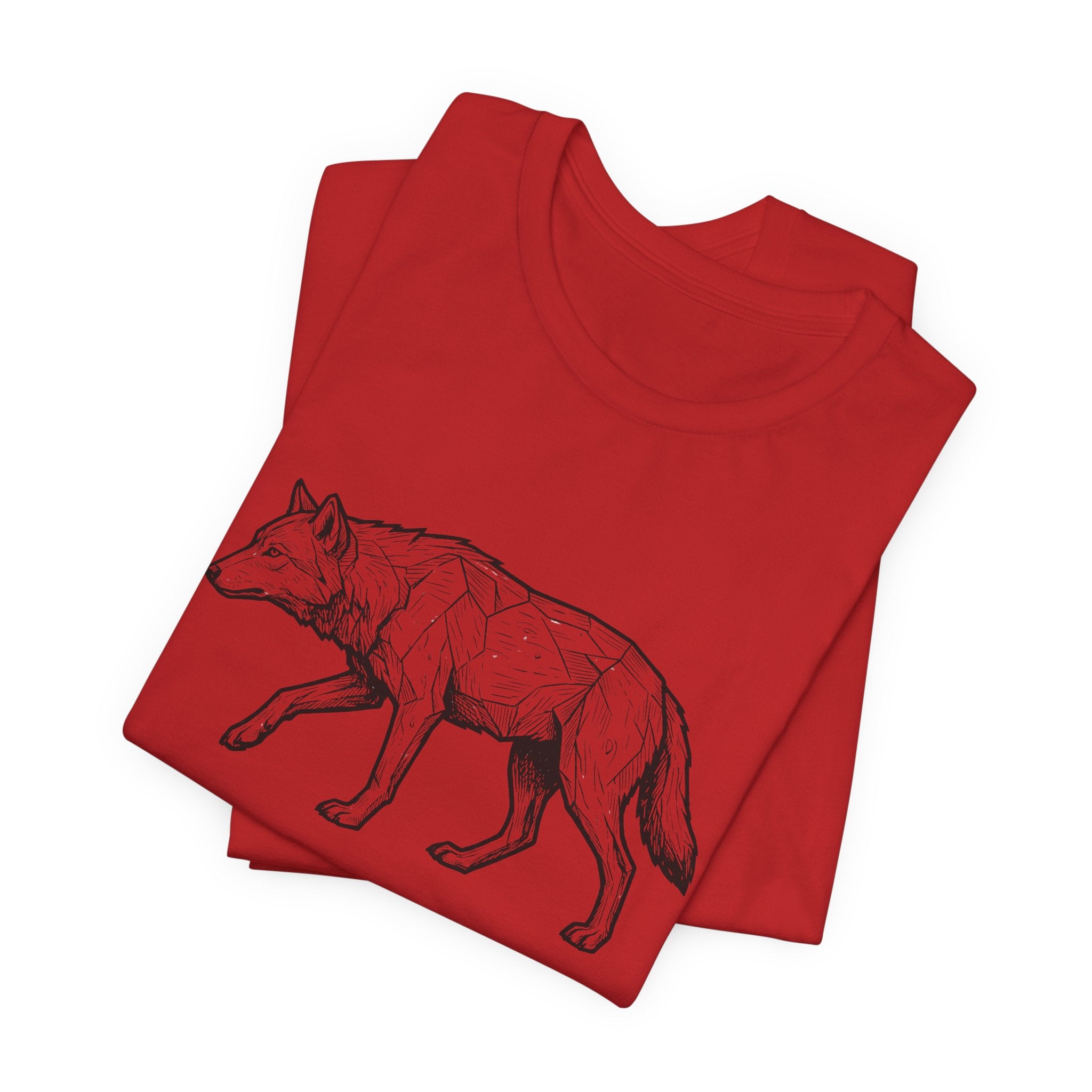 Geometric Wolf Wildlife Art | Nature Graphic Tee