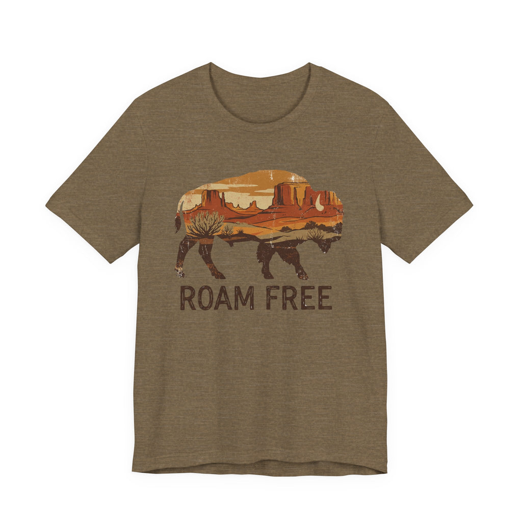 Roam Free Buffalo Desert | Nature Graphic Tee