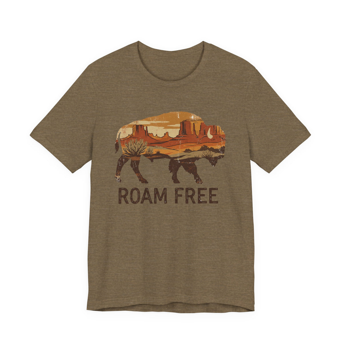 Roam Free Buffalo Desert | Nature Graphic Tee