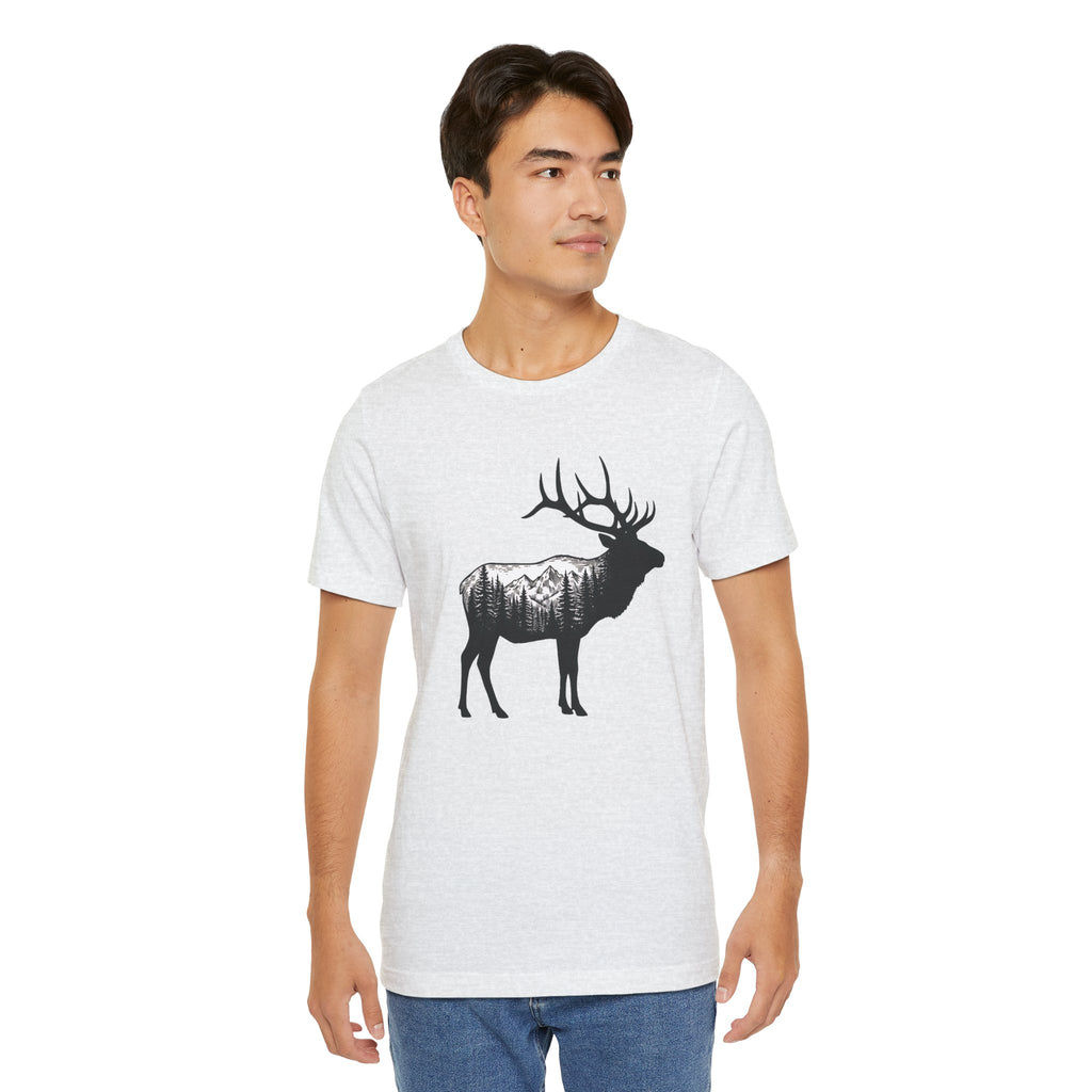 Elk Mountain Forest Silhouette | Nature Graphic Tee
