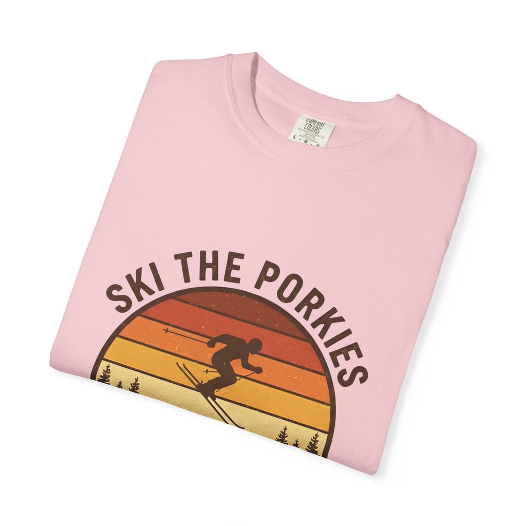 Ski the Porkies T-Shirt — Porcupine Mtns Wilderness Retro Skiing Tee