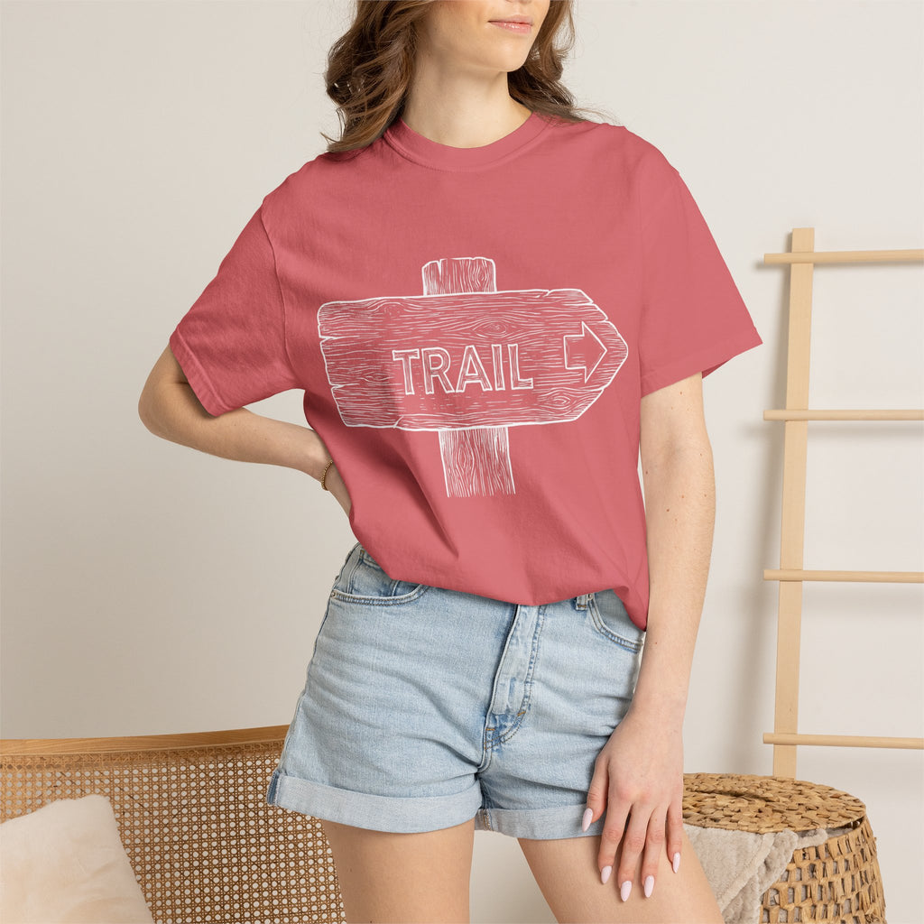Trail Sign T-Shirt — Outdoor Hiking Direction Shirt