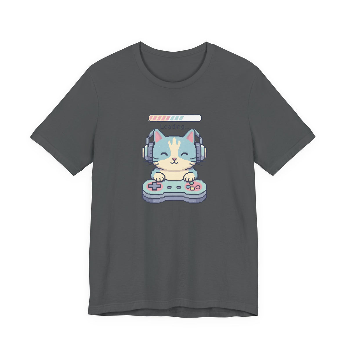 Gaming Cat Loading Screen | Pixel Art Graphic Tee