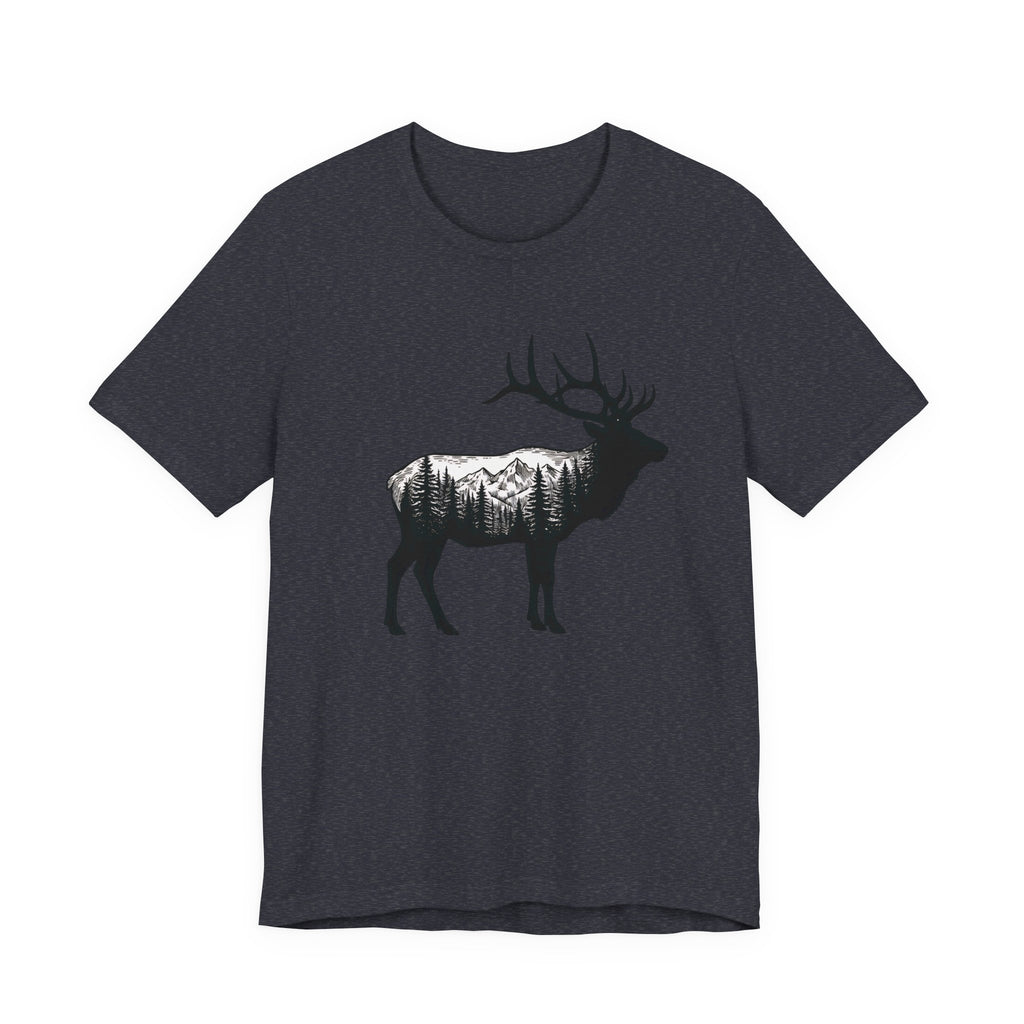 Elk Mountain Forest Silhouette | Nature Graphic Tee