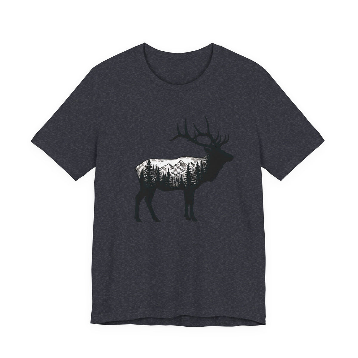 Elk Mountain Forest Silhouette | Nature Graphic Tee