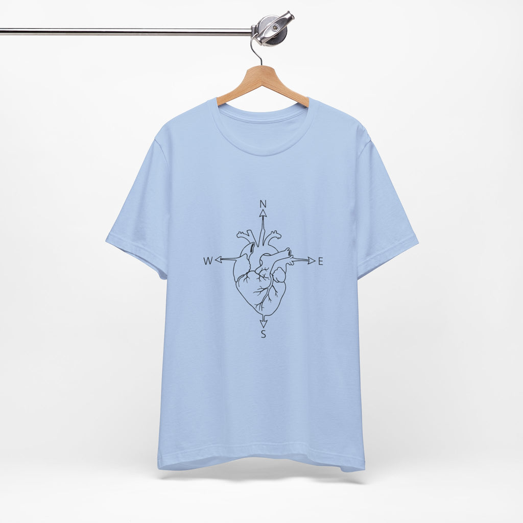 Compass Heart Navigation | Unisex Graphic Tee