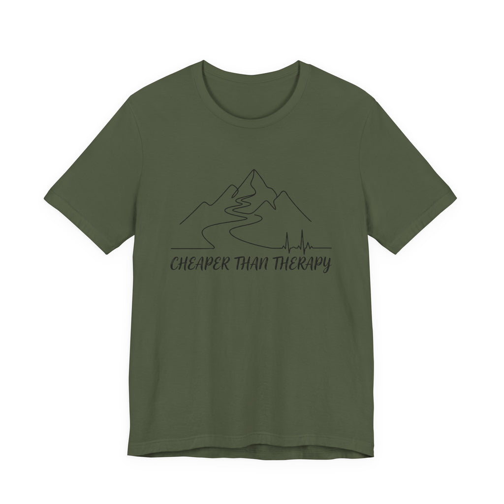 Cheaper Than Therapy | Mountain Hiking Graphic Tee