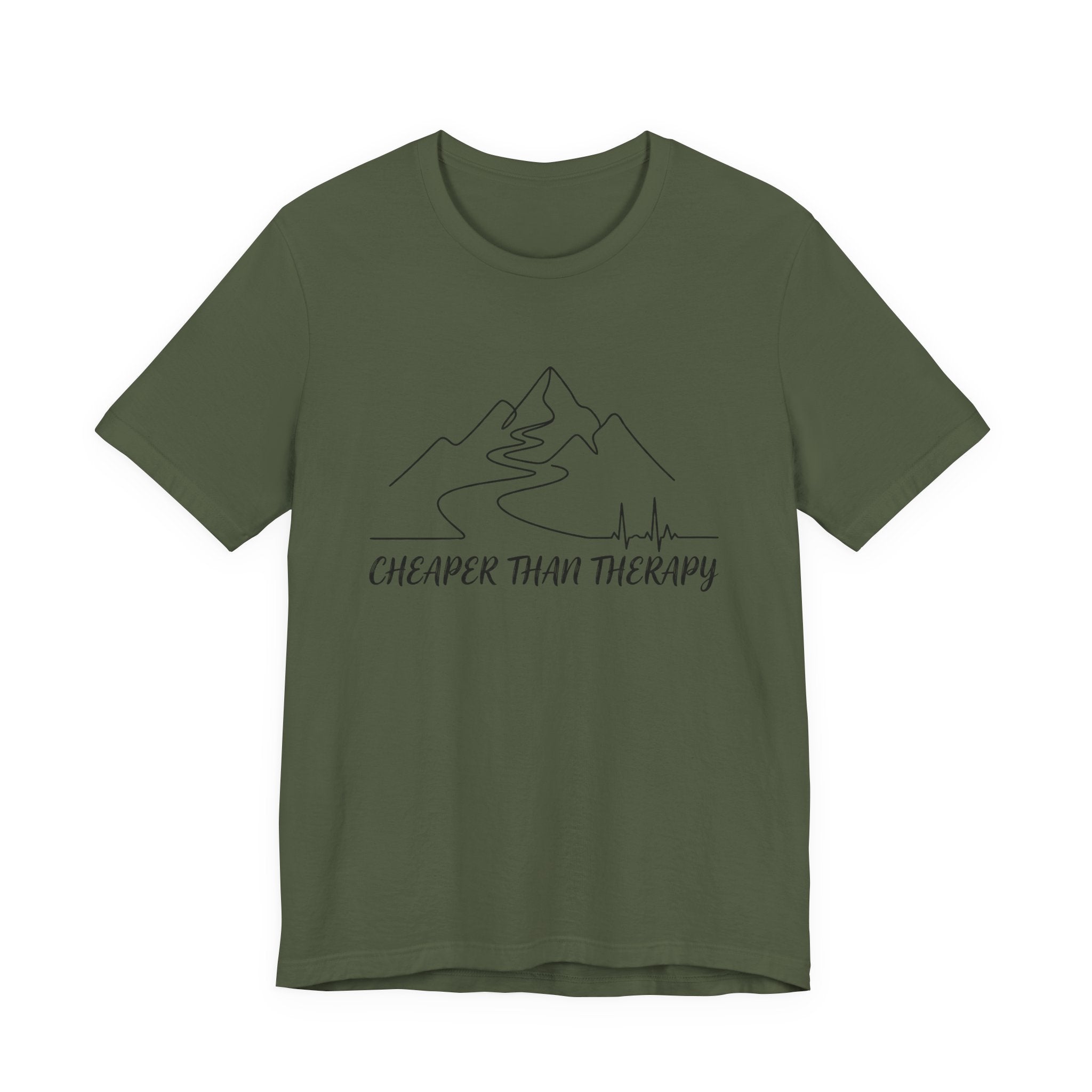 Cheaper Than Therapy | Mountain Hiking Graphic Tee