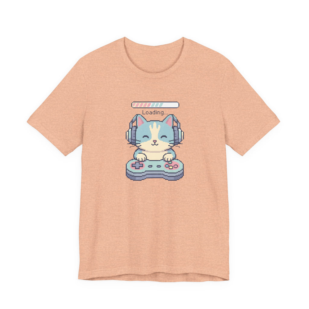 Gaming Cat Loading Screen | Pixel Art Graphic Tee