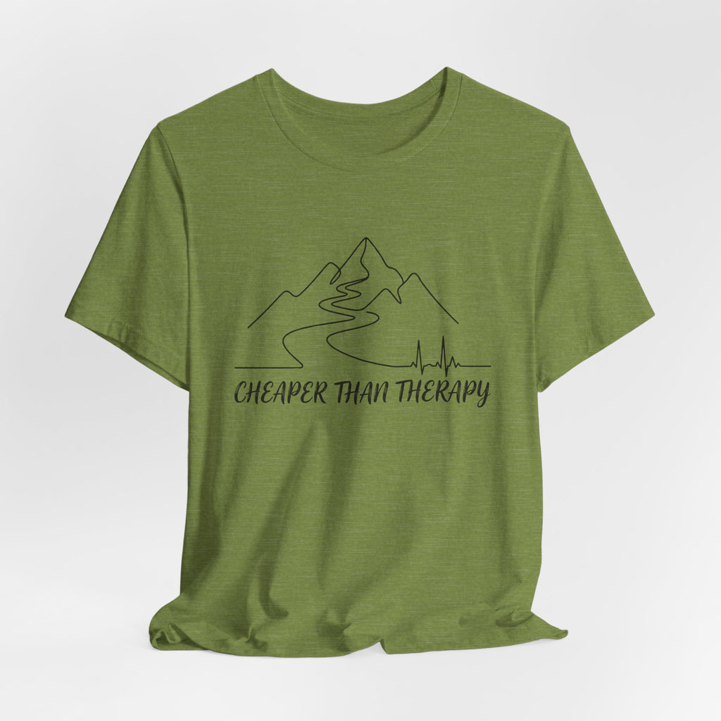 Cheaper Than Therapy | Mountain Hiking Graphic Tee