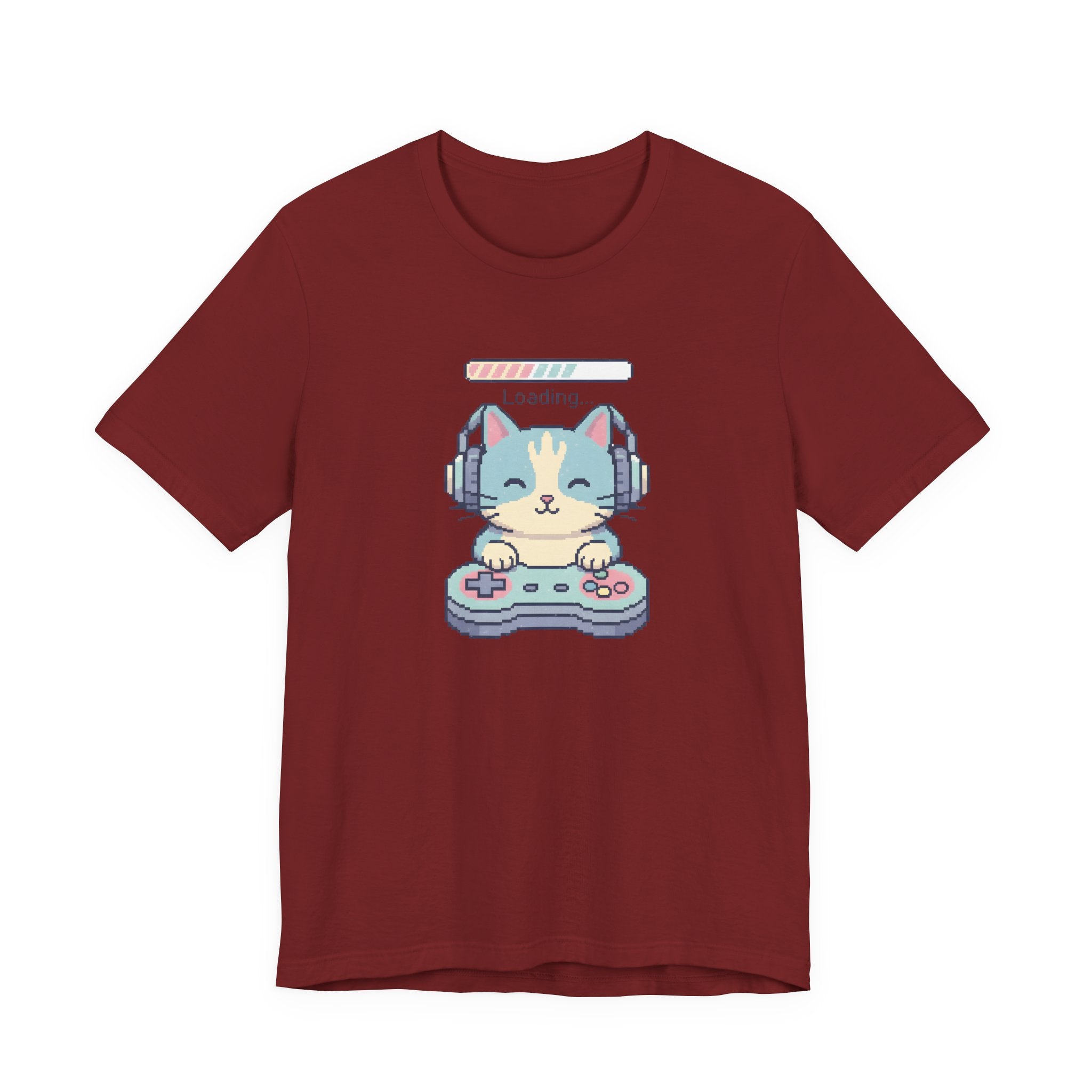 Gaming Cat Loading Screen | Pixel Art Graphic Tee