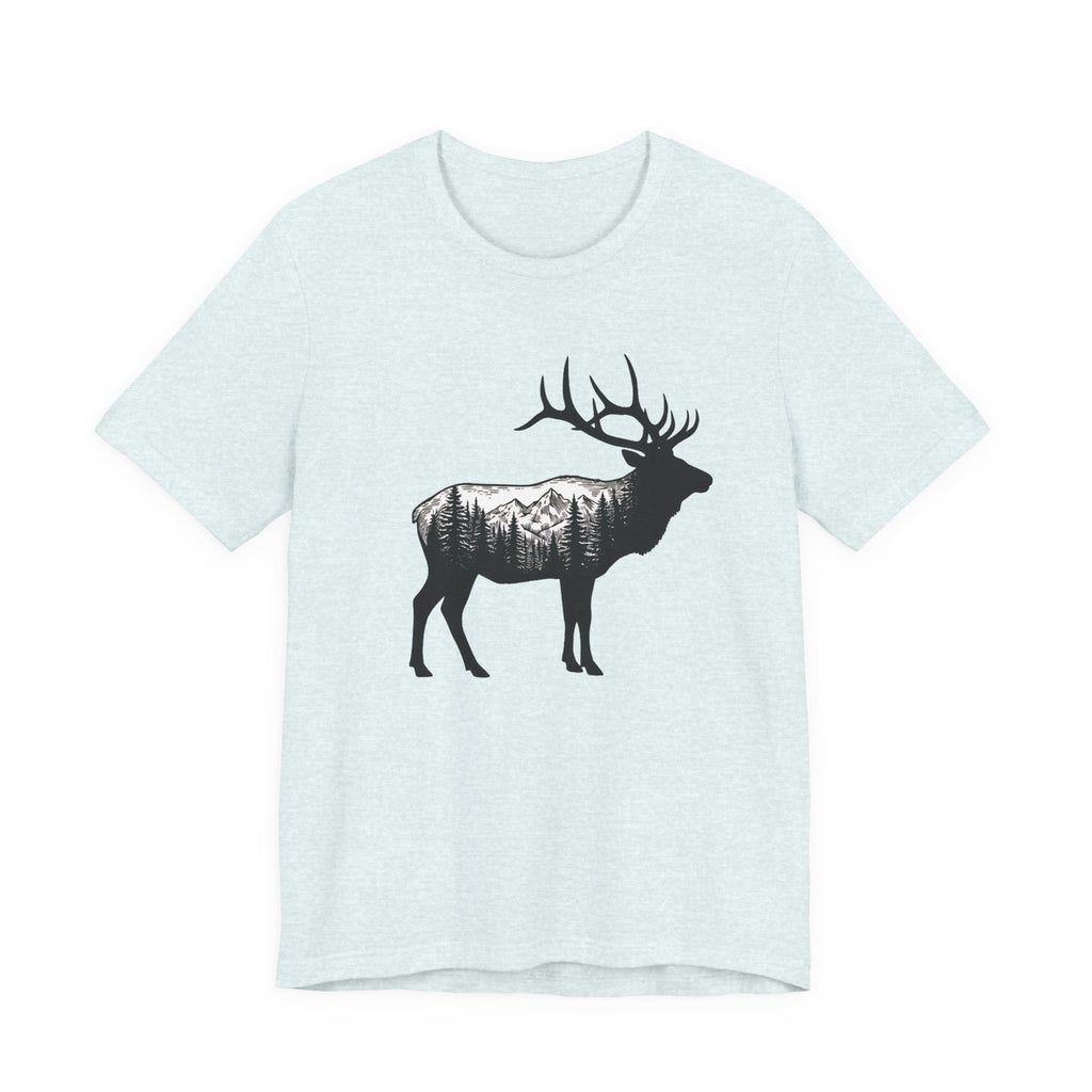 Elk Mountain Forest Silhouette | Nature Graphic Tee